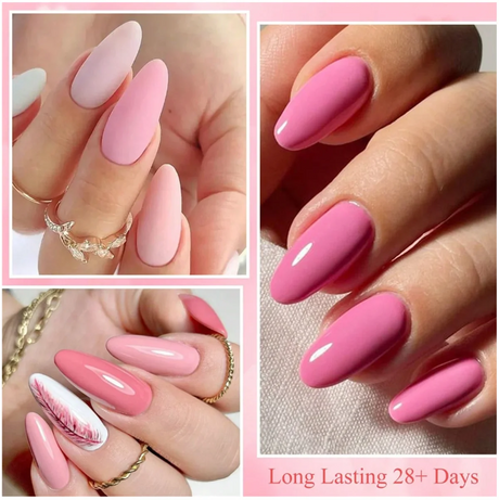 7pcs Gel Nail Polish Set HEMA Free Pink Red Glitter Semi Permanent Soak Off UV Gel Varnish Nail Art Decoration Nail Supplies DIY
