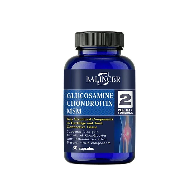 Glucosamine & Chondroitin & MSM 3-in-1 - Antioxidant, Joint Health Support, for Bone and Cartilage Health
