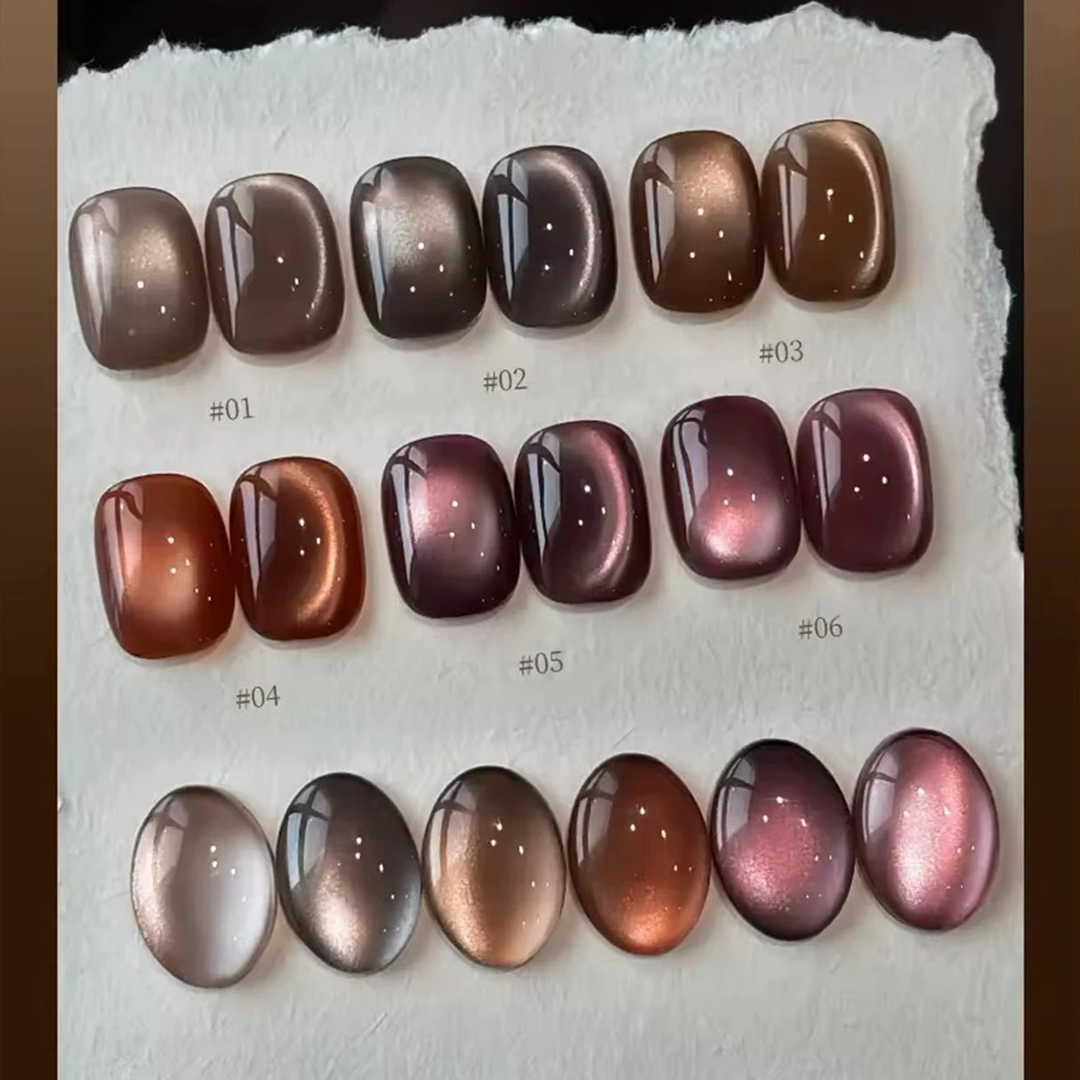 12ml 1-21pcs Brown Gold Cat Eye Gel Nail Polish Hot Selling Winter Whitening Magnet Gel Polish Gold Nails Nail Supplies Nail Art
