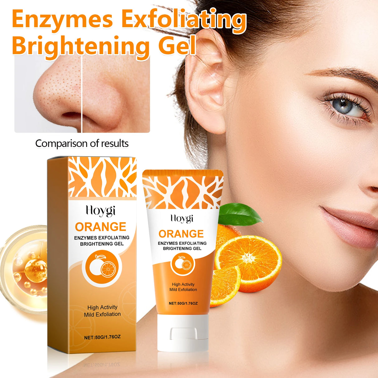 Enzymes Exfoliating Brightening Gel Salicylic Acid Blackhead Dead Skin Remover Cleansing Shrink Pores Brightening Delicate Skin