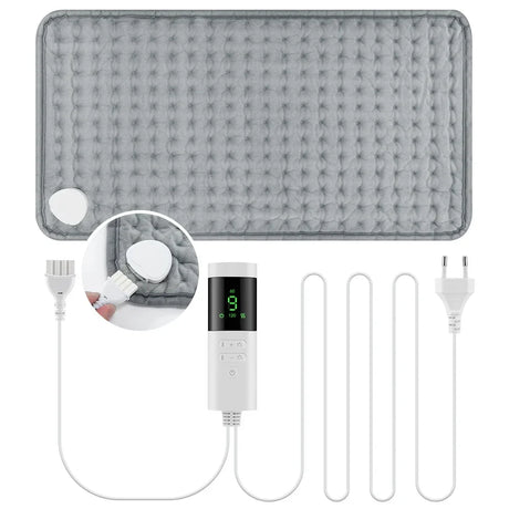 Electric Heating Pad with 9 Heat Settings 4 Timers, Soft Plush USB Washable Heated Mat for Back Neck Belly Office Home