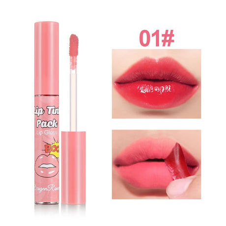 Peel-off Lip Gloss Waterproof Long Lasting Non-Stick Cup Beauty Red Lipstick Matte Rose Tear-off Liquid Tattoo Lip Stain Make Up