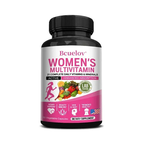 Women's Multivitamin Supplement Capsules - for Joints, Hair, Skin, Nails, Brain, Heart, Digestive and Immune Health