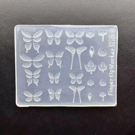 1Pcs Cake Cream Lace Heart Silicone Nail Mold Sweet Y2K Nail Art Decorations Template DIY Design Transparent Manicure Stencils 1