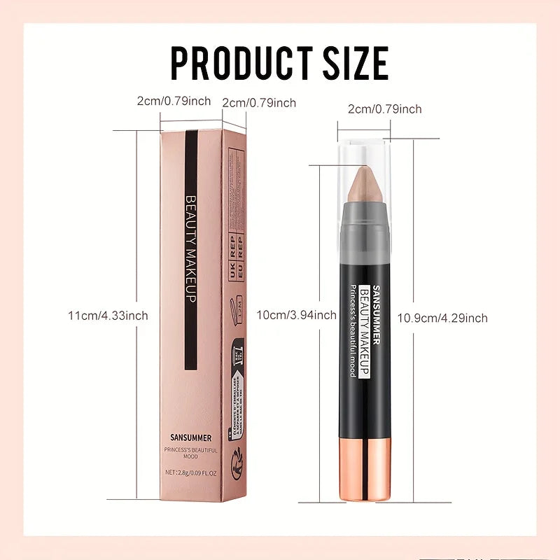 7-color waterproof eye shadow stick, pearlescent matte treatment, to create a natural and lasting eye makeup flash.