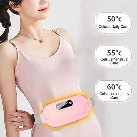 Heating Pad for Period Cramps, 5000 mAh Large Capacity, 5-10h Working Time, Portable Cordless Menstrual Heating Pad with 3Heat L