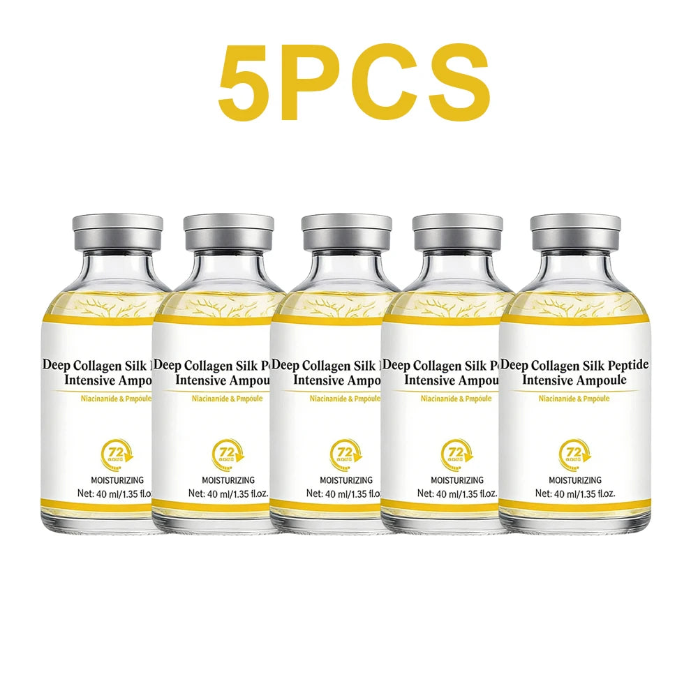 Deep Collagen Silk Peptide Intensive Ampoule Face-Lift Serum with Peptides & Deep Collagen Plumping, Smooth, Korean Skincare
