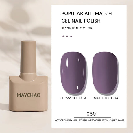 MAYCHAO Gel Nail Polish 12ML Full Coverage Base Top Coat Soak Off Gel Polish UV LED Gel Semi Permanent Varnishes Design Nail Art