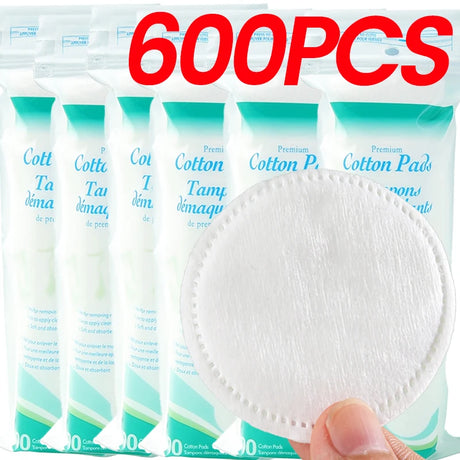 Facial Makeup Remover Disposable Cotton Pads Soft Breathable Double Sided Round Nail Polish Remover Cleansing Pads Makeup Tools