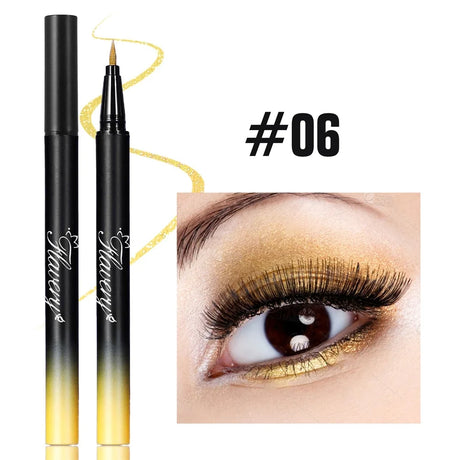 Pearlescent Smoked Black Purple Eyeliner Pen Glitter Metallic