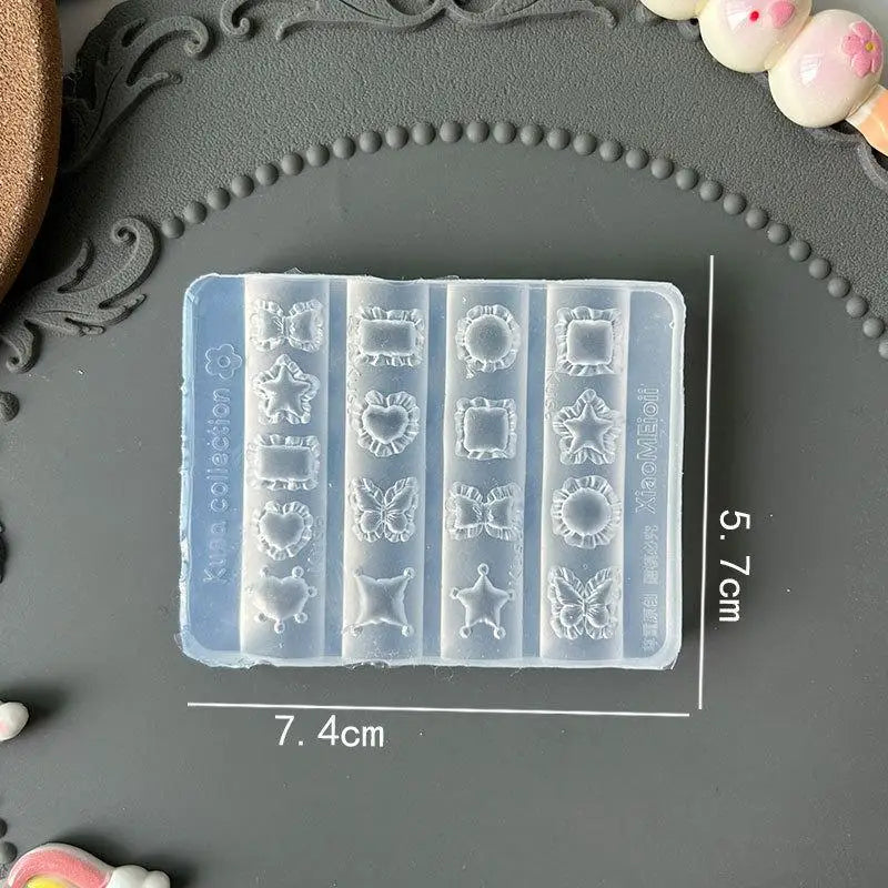 〔CC55〕3D Fruit Silicone Nail Mold Sweet Flower Petals Fairy Nails Templates DIY Nail Art Decor Manicure Template For Nail Charms
