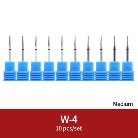 Diamond Ceramic Nail Drill Bits Milling Cutter For Manicure Left Right Rotary Cuticle Files Buffer DIY Nails Accessories Tools