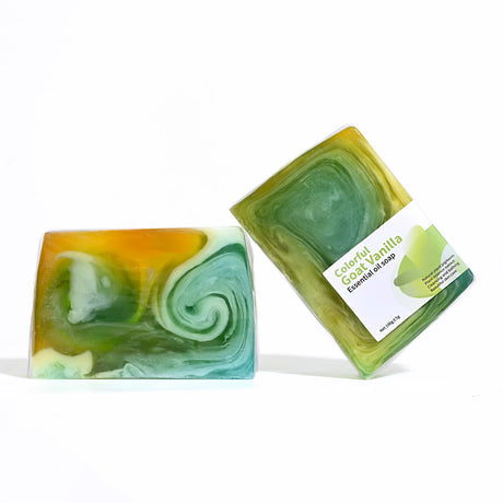 100g Colorful Vanilla Herbal Essential Oil Soap Moisturizing, Whitening, Nourishing Skin Cleansing Soap