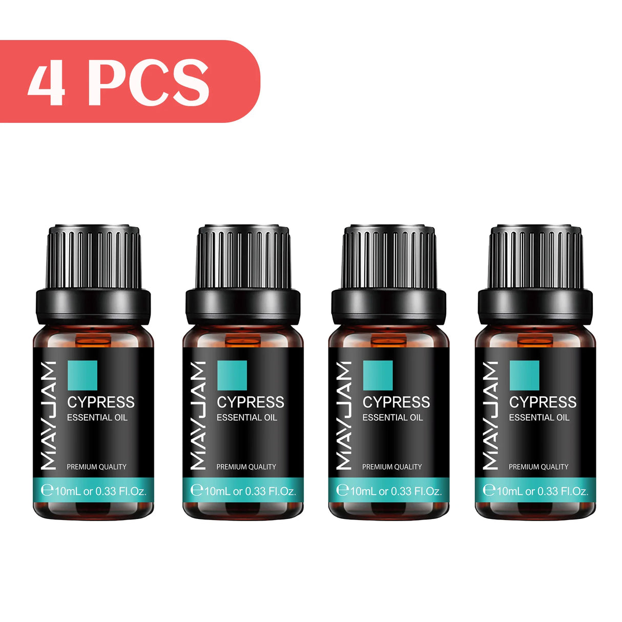 MAYJAM 4 Bottles Essential Oils Jasmine Lavender Eucalyptus Vanilla Sandalwood Frankincense Sweet Orange Patchouli Juniper Oil