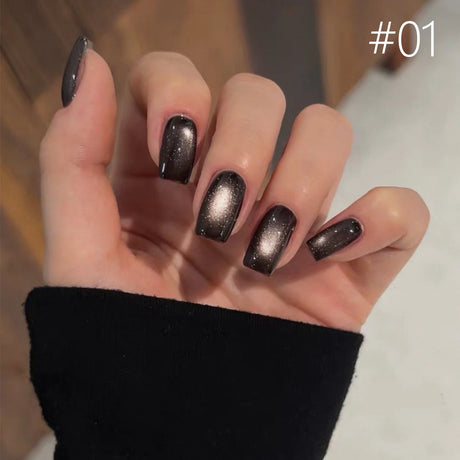 12ml 1-21pcs Brown Gold Cat Eye Gel Nail Polish Hot Selling Winter Whitening Magnet Gel Polish Gold Nails Nail Supplies Nail Art