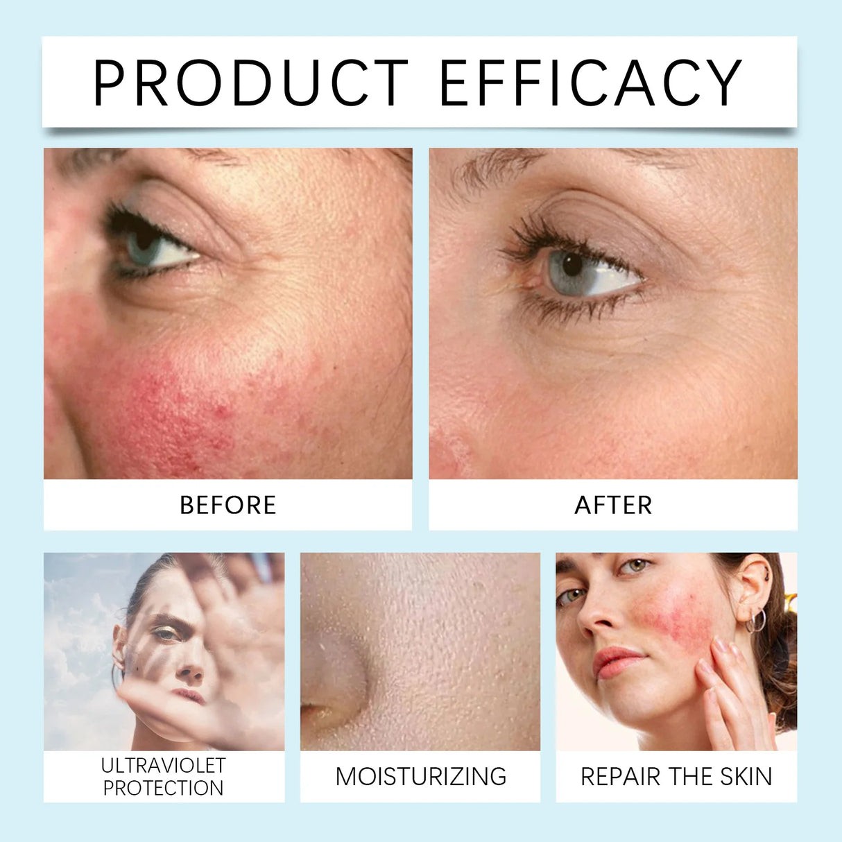 HOYGI SPF50 UV Sunscreen Hyaluronic Acid Face Cream Facial Protection Lotion For Men And Women Moisturizing Soothing Waterproof
