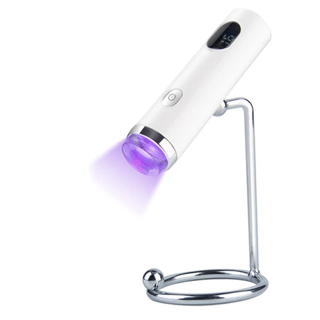 Nailpop Mini UV Nail Lamp Battery Powered Portable Handheld Gel Nail Dryer with Silicone Stamper for Polygel Nails