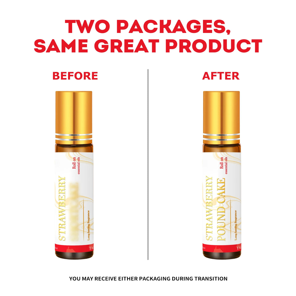 10ml Strawberry Pound Cake Essential Oil Rollerball Natural Fragrance Mini Holiday Gifts