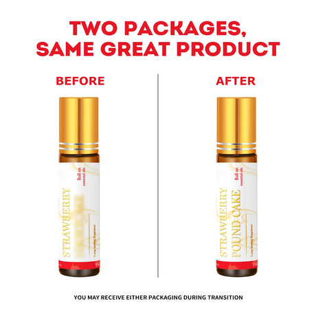 10ml Strawberry Pound Cake Essential Oil Rollerball Natural Fragrance Mini Holiday Gifts
