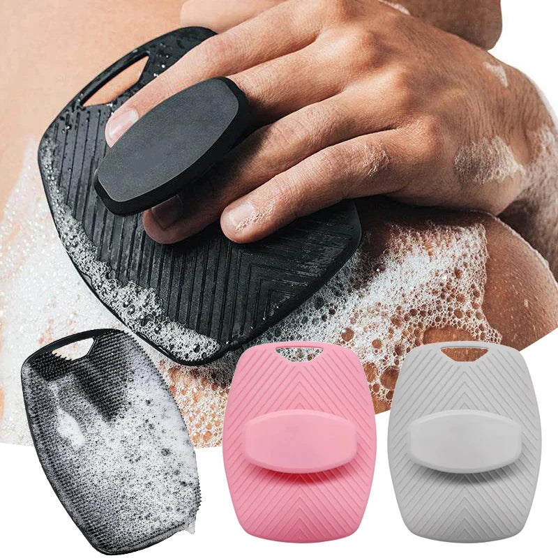 New Soft Silicone Exfoliating Brush Rub Back Brush Body Cleansing Scrubber Brush Shower Gentle Massage Bath Brush Bath Supplies