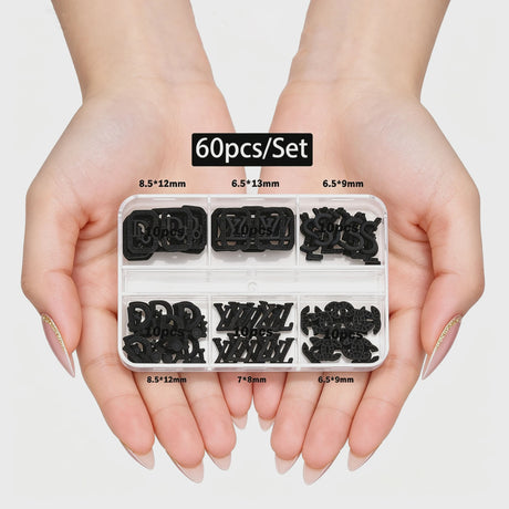 30/60pcs/Box 3D Luxury Metal Nail Art Decorations Alloy Shiny Rhinestones Pearl Gems Zircon Diamond Charms DIY Nail Accessories
