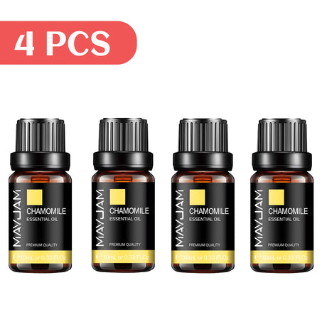 MAYJAM 4 Bottles Essential Oils Jasmine Lavender Eucalyptus Vanilla Sandalwood Frankincense Sweet Orange Patchouli Juniper Oil