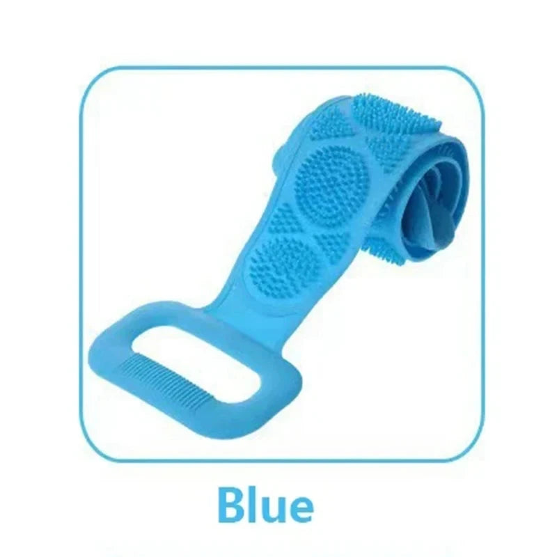 1PCS Silicone Bath Scrubber Soft Exfoliating Back Massage Shower Brush Body Wash Removal Tool for Bathroom