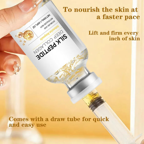 For Face Deep Collagen Silk Peptide Intensive Lifting Ampoule Korean Anti-Aging Serum with Collagen Skin Tightening & Firming.