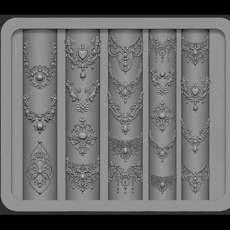 3D Silicone Nail Art Mold for DIY Manicure European Style Retro Lace Design Transparent Decorative Template