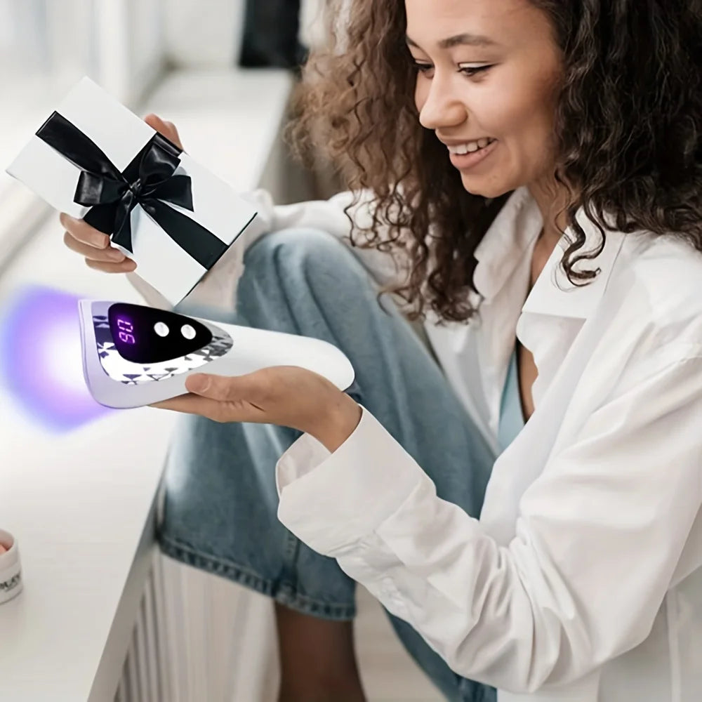 Handheld UV LED Nail Lamp USB Rechargeable Mini Manicure Lamp Nail Dryer With 5 Lamp Beads Quick Drying Gel Nail Polish