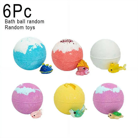 Kids Bath Bombs with Surprise Inside, Fizzy Spa Balls Gift Set with Animal Toys, Educational, Fun Relaxing Holiday Gift for Kids