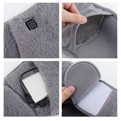3 Levels Electric Graphene Heating Pad Cold-Proof Uterine Belt Cold-Proof Hand Waist Warming Pad USB Recharging Abdominal Warmer