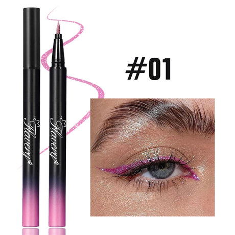 Pearlescent Smoked Black Purple Eyeliner Pen Glitter Metallic