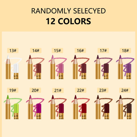 12Pcs Matte Lip Liner Pencil Set With Liquid Lip Gloss Waterproof Long Lasting Non-transfer Nude Brown Lip Makeup Kit Plump Lip Contour Cosmetic For Women