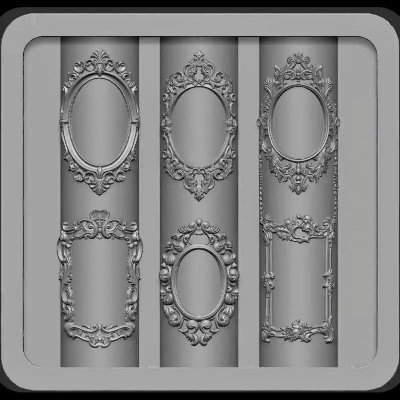 3D Silicone Nail Art Mold for DIY Manicure European Style Retro Lace Design Transparent Decorative Template