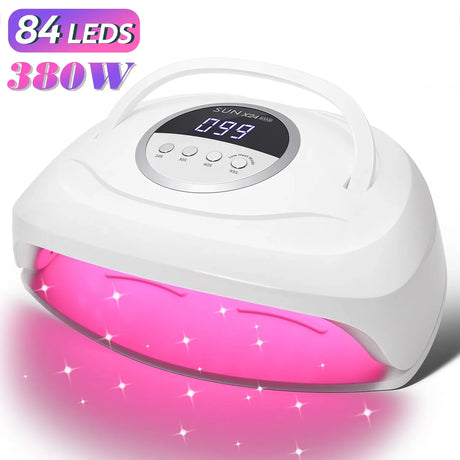 380W UV LED Lamp for Nail 84 LEDs Nail Dryer with Auto Sensor Quick-drying Manicure Lamp for Curing Nail Polish Nail Art Tools