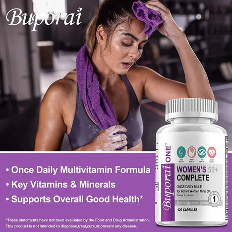 Women’s 50+ Complete Multivitamin - Supports Bone, Eye, Memory, Brain and Skin Health, Antioxidant, Promotes Metabolism