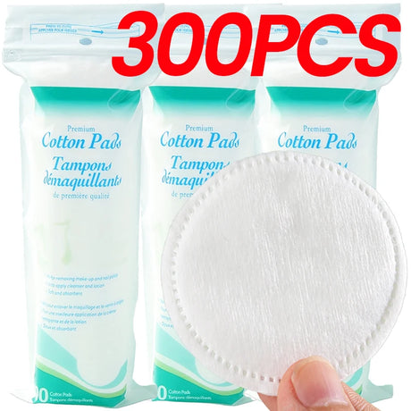 Facial Makeup Remover Disposable Cotton Pads Soft Breathable Double Sided Round Nail Polish Remover Cleansing Pads Makeup Tools