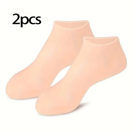 2 Pieces Silicone Foot Care Socks, Moisturizing Protection, Softening Dry, Cracked Heels, Foot Care Tools for Men and Women