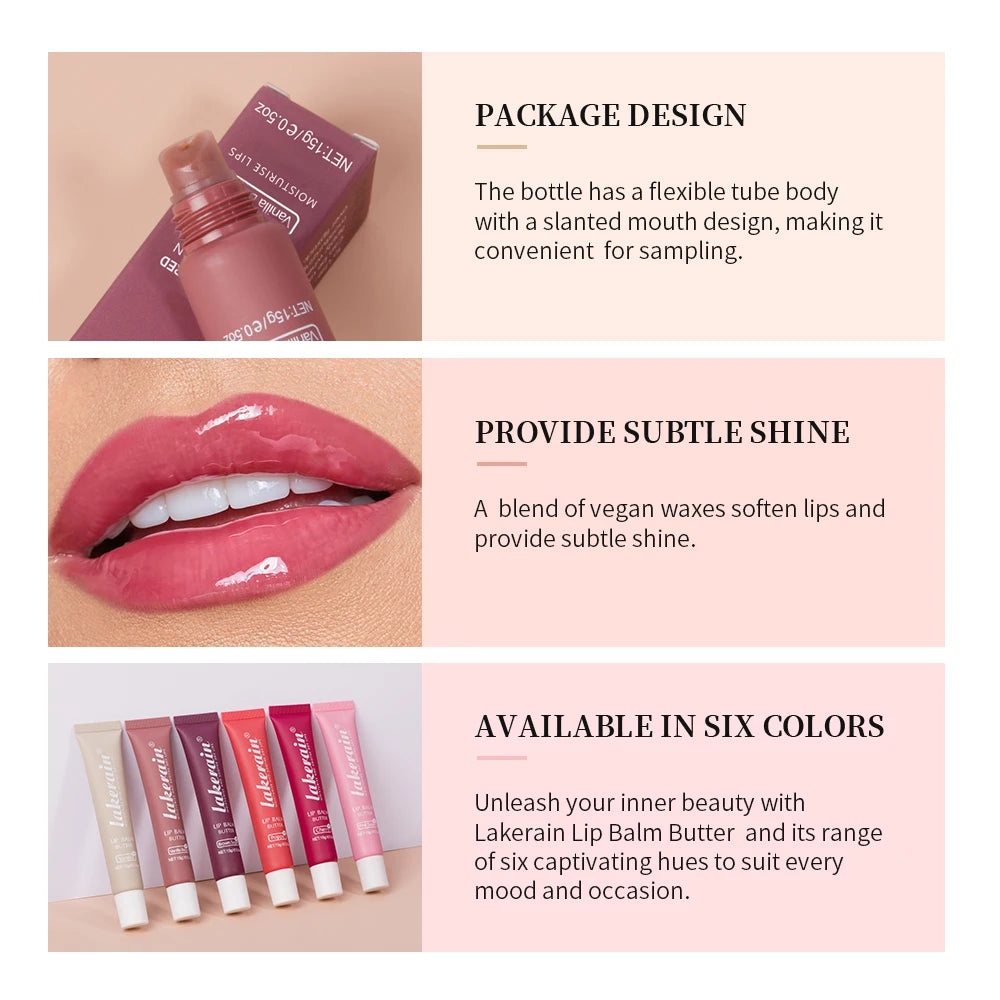 New Conditioning Butter Lip Balm Instant Moist Hydrate Shine Sheer Tint Soothing Vanilla Lip Care Repair Dry Chapped Lips Long Lasting Lip Treatment Cosmetic