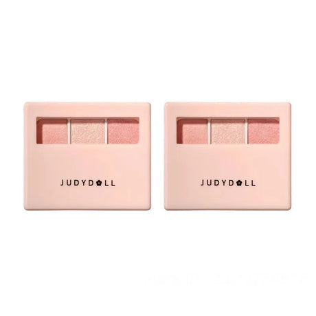 Judydoll 4 Colors Eyeshadow Palette Blush Eyeliner Eye Shadow Highlight Contour Palette Silkworm Plate Face Brighten Makeup