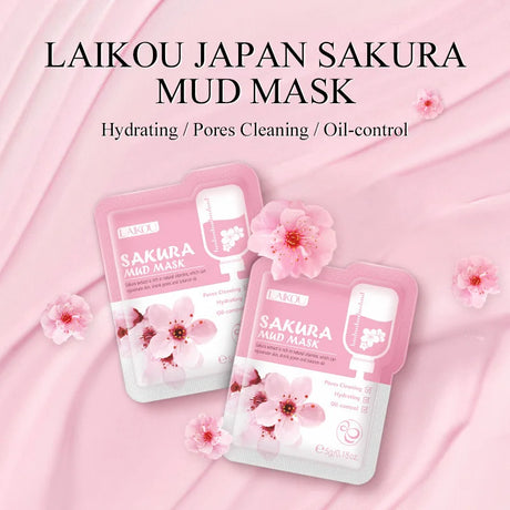 LAIKOU 7pcs Matcha Green Clay Mud Face Mask Night Facial Packs Dark Circle Moisturize Mask for Facecare