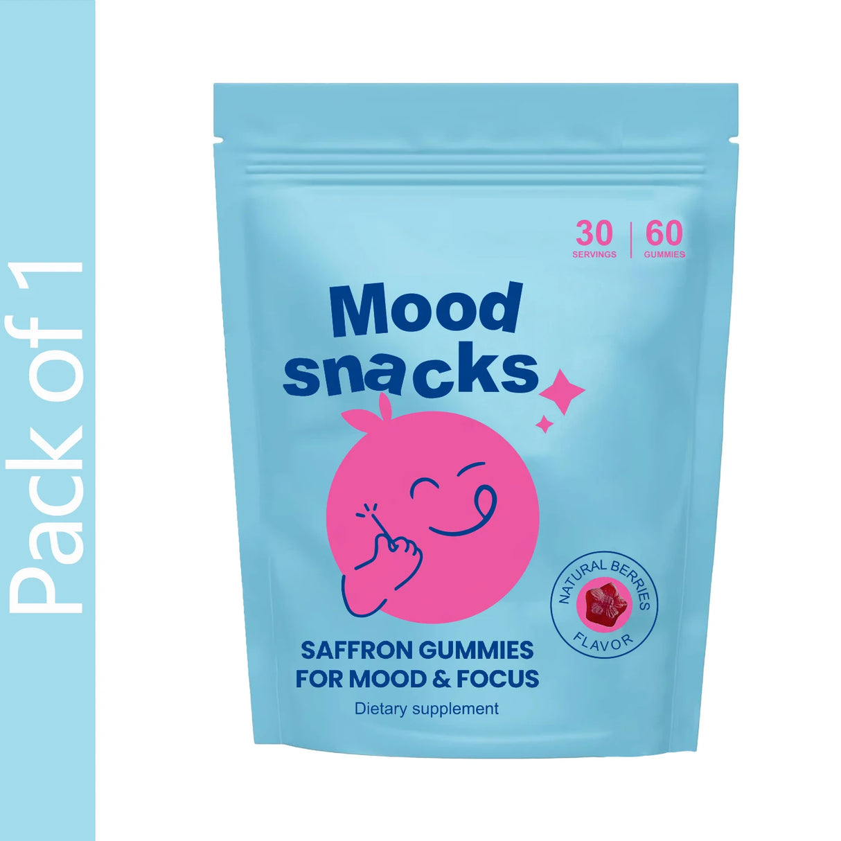 Saffron Gummies for Kids, with Passion Flower, Saffron Extract & GABA, Calm Mood Support Supplement for Focus & Relaxation, Mood