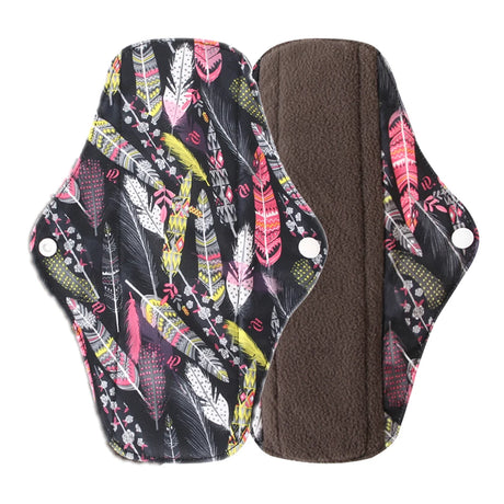 Washable Menstrual Pad Panty Liner Reusable Cloth Sanitary pad Hygienic and Soft Washable Charcoal Menstrual