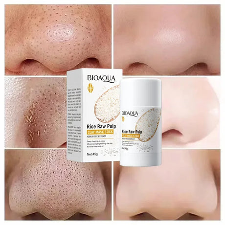 Facial Remove Blackhead Rice Solid Mask Acne Blemish Black Dots Clean Face Shrink Pores Stick Cream Brighten Korean Skincare New