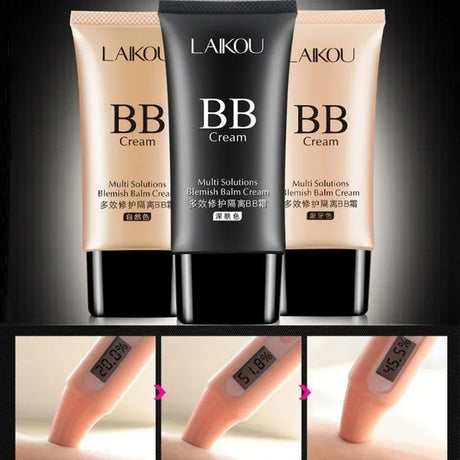 Laikou Brand 3 Colors Natural Flawless BB Cream Makeup Concealer Oil-control Liquid Foundation Moisturizing Cosmetics 50ml