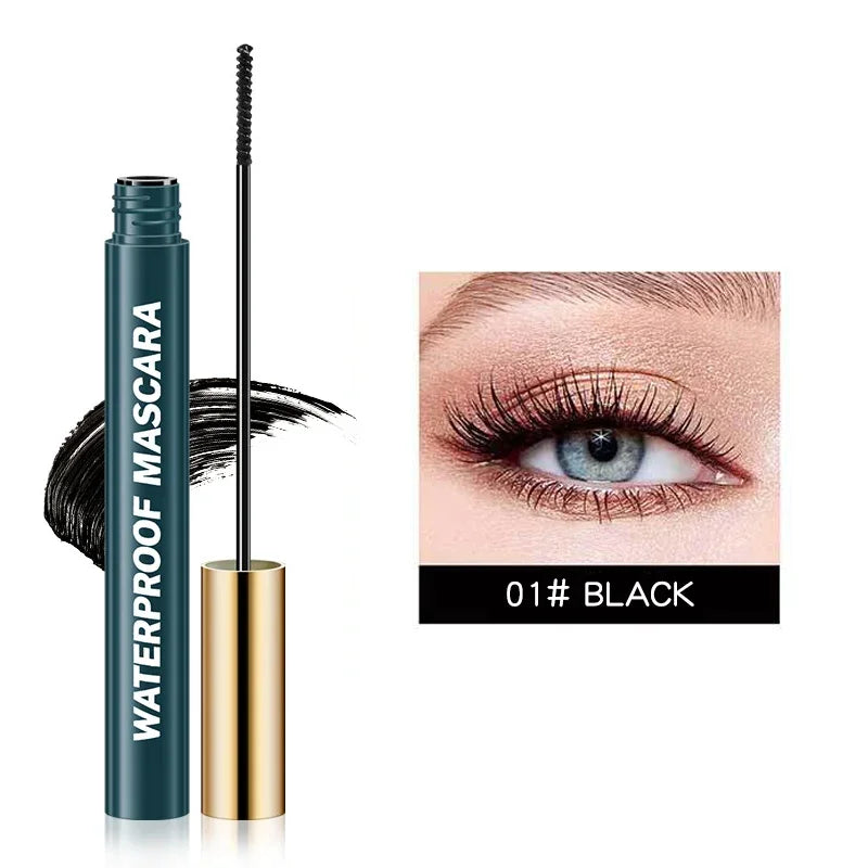 4D Mascara, Black, Waterproof, Ultra-Long, Volumizing, Long-Lasting Smudge-Proof, Perfect Festivals and Special Occasions