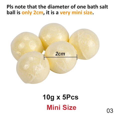5Pcs Organic Bath Bombs Natural Mini Handmade Bathing Foot Spa Bomb Rich Essential Oils Moisturizing Dry Skin Relaxing Scents
