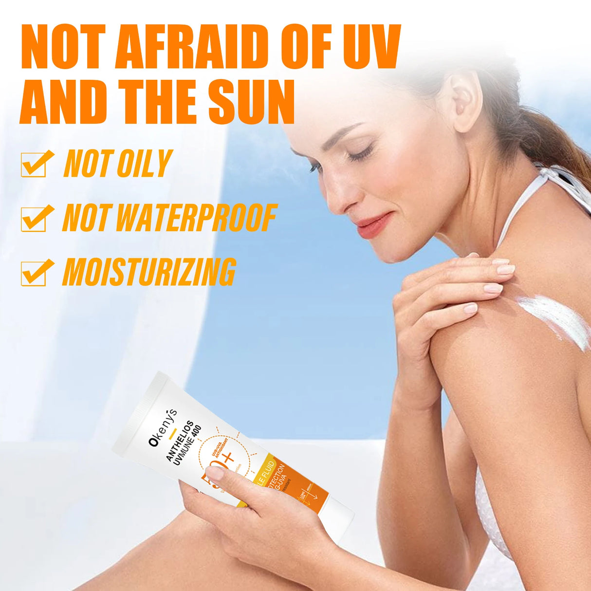 Original 50ml Face Sunscreen Ultra SPF50+ Body Sunscreen Anti-Imperfection Anti-Shine Invisible Fluid Sunscreen