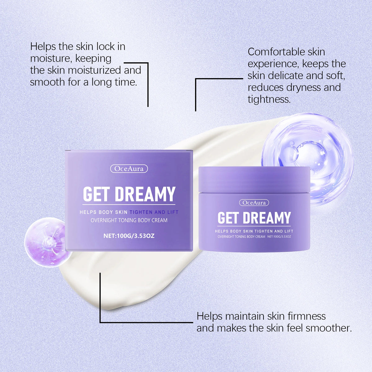 Shaping Cream Improve Sagging Skin Lifting Firming Deep Moisturizing Waist Buttock Thigh Tightening Overnight Toning Body Cream
